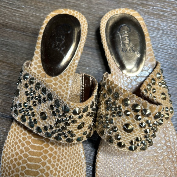 Carlos Santana Ring Toe Leather Sandals size 7 - Picture 3 of 9